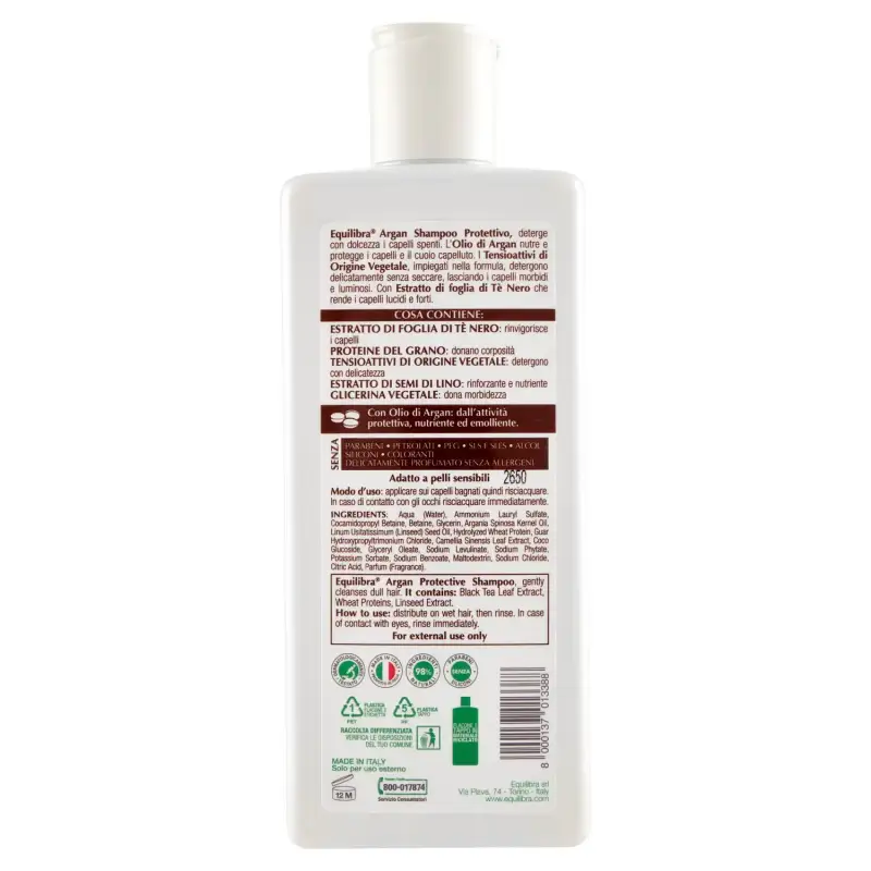 Equilibra Sampon de Protectie cu Argan 250 ml Bax 6 buc.